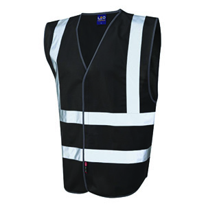Medium Black WorkGlow® Hi-Vis Waistcoat